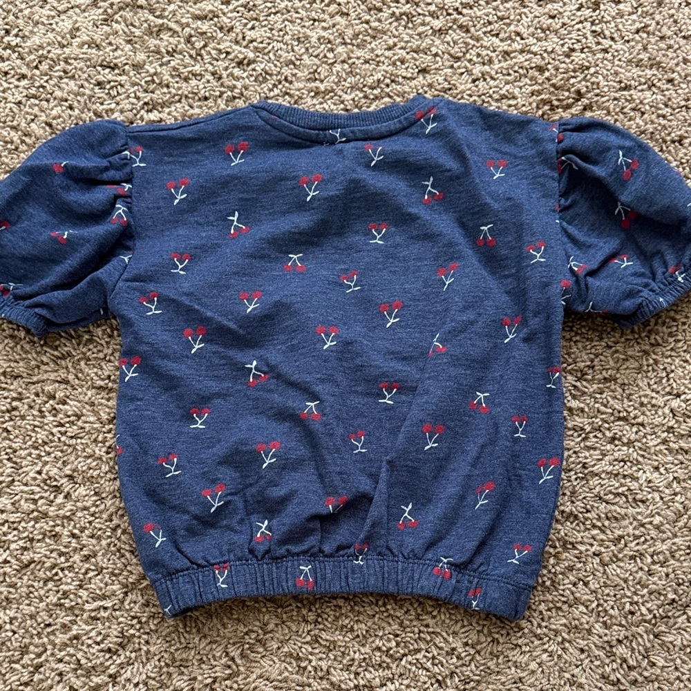 Jessica Simpson Navy Top with Red Cherry Print - Picture 4 of 4